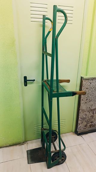 Carretilla de carga verde