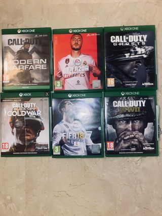 Xbox One negra 500GB + 1 Mando + 6 Juegos