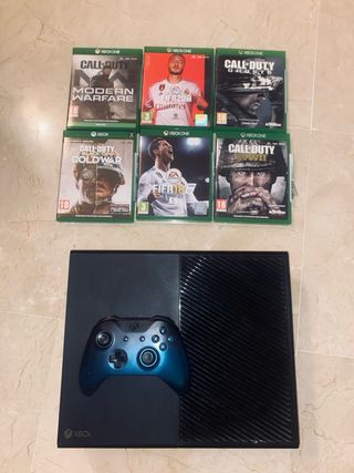 Xbox One negra 500GB + 1 Mando + 6 Juegos