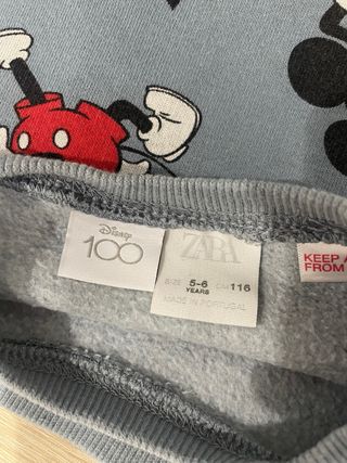 Sudadera niño Mickey Mouse T. 5-6 años de Zara