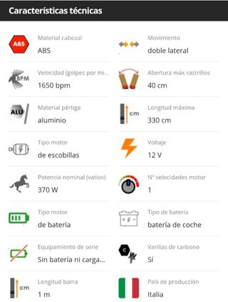 VAREADOR DE ACEITUNAS BAHCO