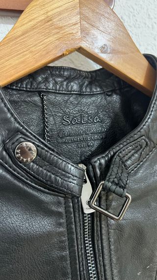 Chaqueta de piel Salsa Negra