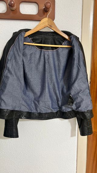Chaqueta de piel Salsa Negra