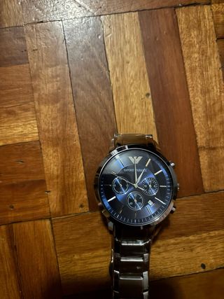 Reloj Emporio Armani azul y plateado