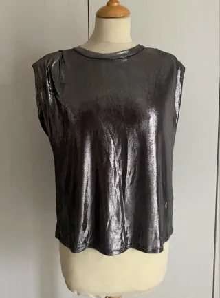 Blusa Bershka Argento Tg M