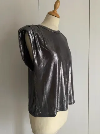 Blusa Bershka Argento Tg M