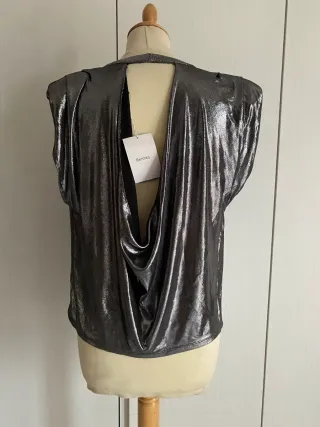 Blusa Bershka Argento Tg M