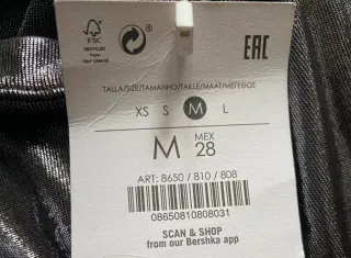 Blusa Bershka Argento Tg M