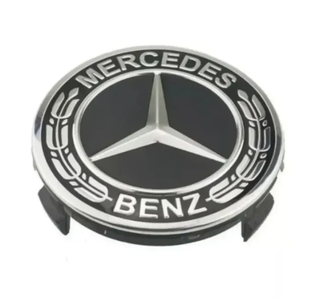 4 TAPABUJES CENTRO RUEDA LLANTA TAPA MERCEDES 75MM