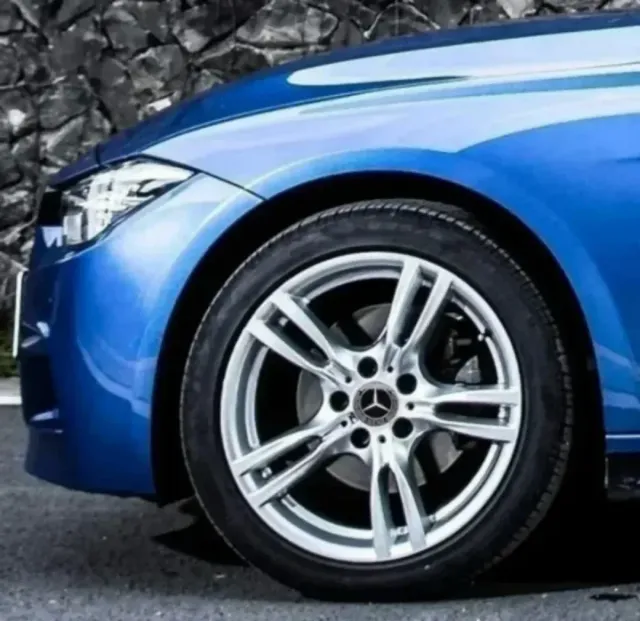 4 TAPABUJES CENTRO RUEDA LLANTA TAPA MERCEDES 75MM