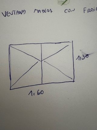 2 Ventanas de madera maciza climalit con fraileros