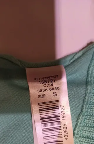 Top halter tejido MANGO turquesa