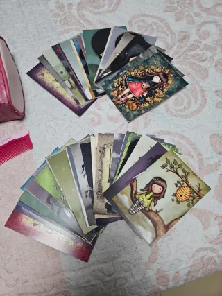 Bolso, peine y tarjetas Santoro