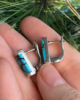 Pendientes de Turquesa y Plata 925