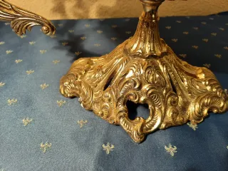 Centro de mesa vintage porcelana y bronce