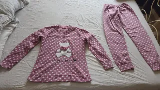 Pigiama pile donna/ragazza pois