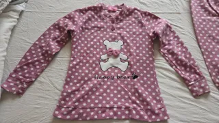 Pigiama pile donna/ragazza pois