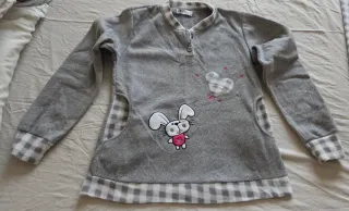 Pigiama pile donna/ragazza grigio