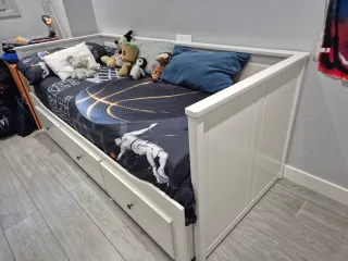 Cama Ikea Hemnes Blanca con Cajones