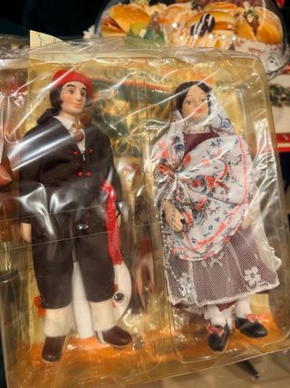Coppia bambole ceramica Bambole delle Regioni d'It