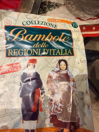 Coppia bambole ceramica Bambole delle Regioni d'It