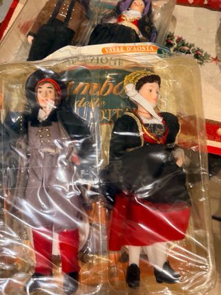 Coppia bambole ceramica Bambole delle Regioni d'It