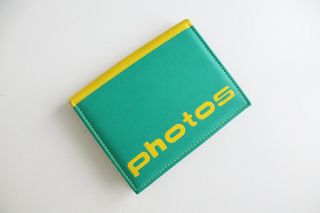 Álbum de fotos verde y amarillo