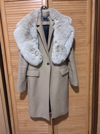 Abrigo lana Zara camel