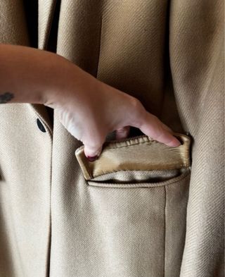 Abrigo lana Zara camel