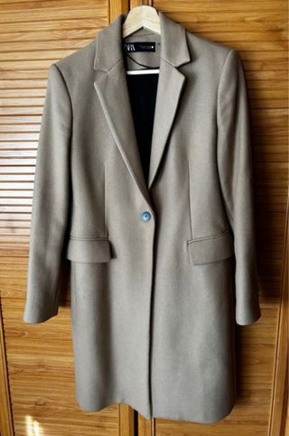 Abrigo lana Zara camel