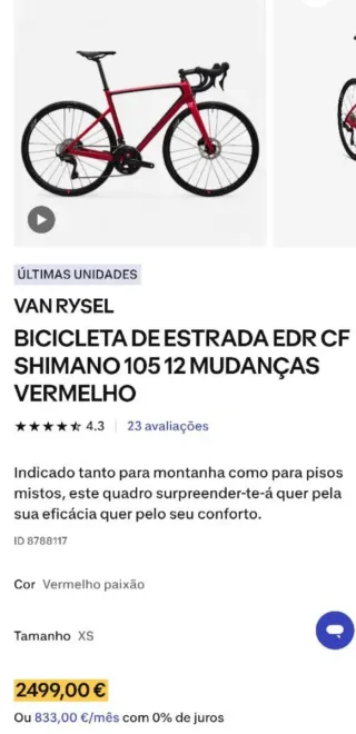 Bicicleta Van Ryzel EDR CF 105 12V