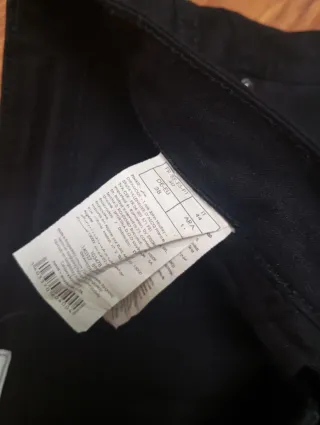 Pantalón elástico negro mujer