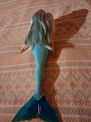 Barbie Sirena Azul Casi Nueva