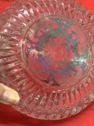 Portacenere cristallo lavorato anni '80