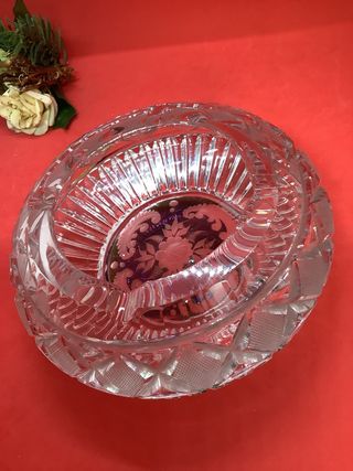 Portacenere cristallo lavorato anni '80