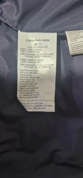 Plumas Calvin Klein Negra Mujer