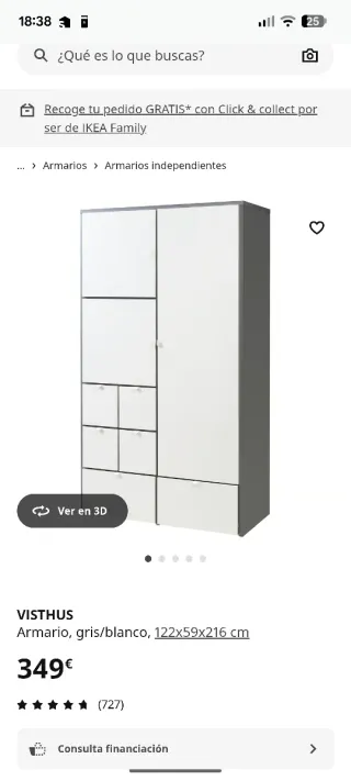 Armario Ikea Visthus Blanco