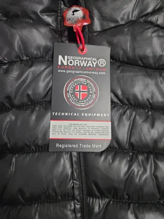 Abrigo Geographical Norway Negro Mujer