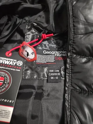 Abrigo Geographical Norway Negro Mujer