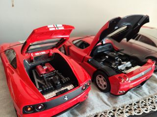 Lotto modellini 1:18: 3 Ferrari, 1 Mercedes