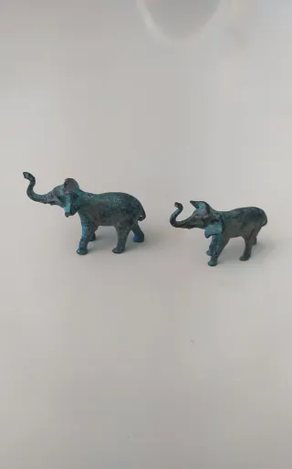Bronzetto vintage artigianale elefanti