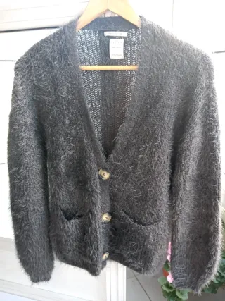 Cardigan in maglia grigio