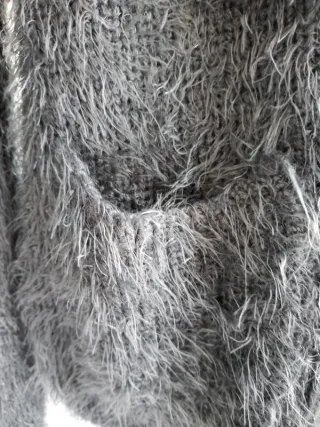 Cardigan in maglia grigio