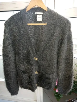 Cardigan in maglia grigio