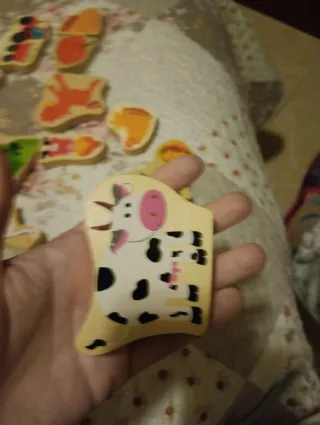 Juego de mesa granja madera