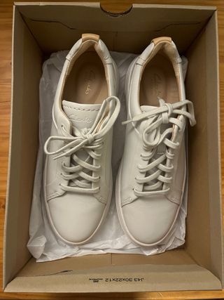 Zapatillas Clarks Blancas Piel