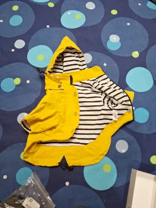 Chubasquero Perro pequeño talla S Amarillo