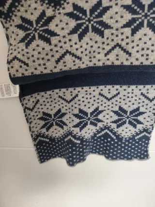 Bufanda Cortefiel azul y gris