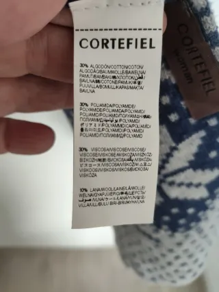 Bufanda Cortefiel azul y gris