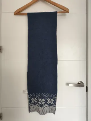 Bufanda Cortefiel azul y gris